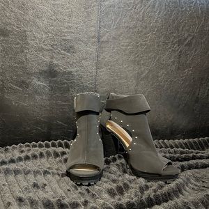 Black high heel booties
